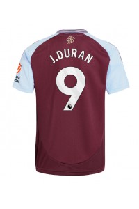 Aston Villa Jhon Duran #9 Fotballdrakt Hjemme Klær 2024-25 Korte ermer